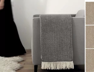 PIELSA Koc/pled PREMIUM SKYLINE 140x180 stone - Koce - miniaturka - grafika 1