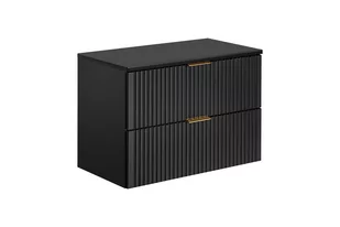 Comad ADEL BLACK Szafka podumywalkowa 80 cm Czarny Mat 82-80-B-2S - Szafki łazienkowe - miniaturka - grafika 1