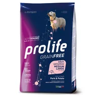 Sucha karma dla psów - Prolife Grain Free Adult Sensitive Medium/Large Wieprzowina i ziemniaki - 10 kg - miniaturka - grafika 1