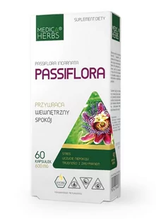 Passiflora incarnata 600 mg 60 kapsułek MEDICA HERBS - Układ nerwowy - miniaturka - grafika 1