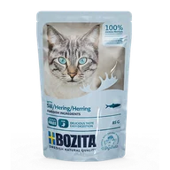 Mokra karma dla kotów - Bozita Kawałki w sosie ze śledziem saszetka) 85g 42363-uniw - miniaturka - grafika 1