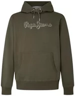Bluzy męskie - Pepe Jeans Męska bluza z kapturem Ryan, Zielony (oliwkowy), XL - miniaturka - grafika 1