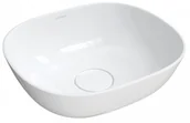 Umywalki - Omnires Umywalka nablatowa 40x35x15,1 cm biała połysk SILK400BP SILK - miniaturka - grafika 1