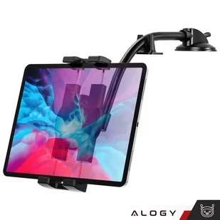 Uchwyt samochodowy na tablet telefon kokpit szybę Alogy do auta z długim ramieniem 4-13" czarny - Agrowłókniny - miniaturka - grafika 8