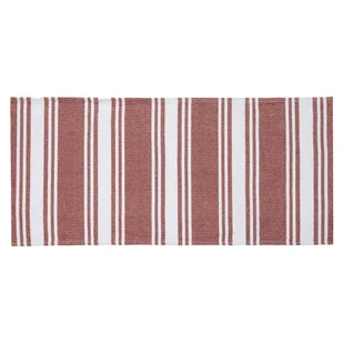 Dywan bawełniany Aylane Pasy Havana czerwono-biały 60 x 120 cm Inspire - Dywany - miniaturka - grafika 1