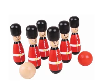 Bigjigs Toys gra zręcznościowa Kręgle Gwardia Przyboczna - Zabawki zręcznościowe - miniaturka - grafika 1