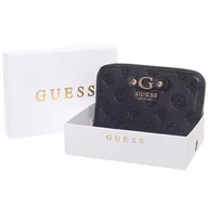 Portfele - Guess Portfel Damski Gerty Slg Medium Zip Czarny - miniaturka - grafika 1