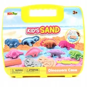 Masy plastyczne - MAGICZNY PIASEK KINETYCZNY Z FOREMKAMI 300G ZESTAW DLA DZIECI DINOZAURY - miniaturka - grafika 1