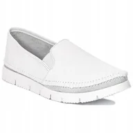Półbuty damskie - Espadryle Maciejka 03512-26 półbuty damskie białe skóra biały spód r.36 - miniaturka - grafika 1
