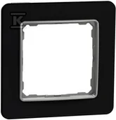 Klawisze i ramki - Schneider Electric Ramka 1-krotna, imitacja szkło czarne SEDNA ELEMENTS - miniaturka - grafika 1