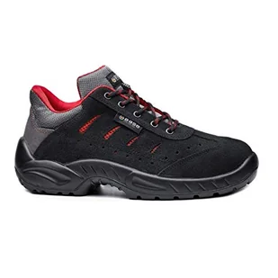 BASE Protection Toledo S1P SRC Buty ochronne, Rozmiar: 49, Kolor: Czarny/Czerwony, B0168BKD49 - Obuwie robocze - miniaturka - grafika 1