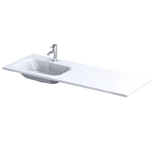 Umywalka meblowa Oristo Are 121x46 cm prostokątna lewa biały połysk UME-AR-120-92-L - Umywalki - miniaturka - grafika 1