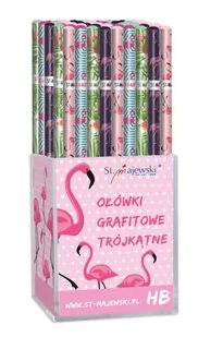 St. Majewski Ołówek trójkątny HB, mix wzorów - Przybory szkolne - miniaturka - grafika 1