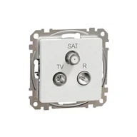 Gniazdka elektryczne - Sedna Design, Gniazdo R/TV/SAT końcowe (4dB), białe, Schneider - miniaturka - grafika 1