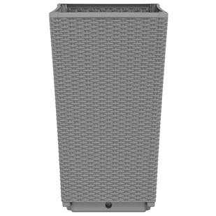 Donice ogrodowe, 2 szt., jasnoszare, 32,5x32,5x57, PP Lumarko! - Donice - miniaturka - grafika 6