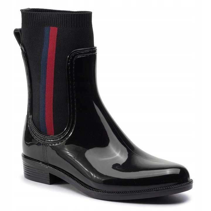Kalosze damskie TOMMY HILFIGER oficerki buty gumowe lakierowane r. 36 23 cm