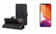 Portfele - Etui Magnet Case Wallet portfel z klapką + szkło hartowane płaskie do iPhone 11 - miniaturka - grafika 1