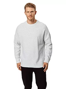 Urban Classics Bluza męska Cut On Sleeves Interlock Crew, szary (Lightgrey 00143), XL - Bluzy męskie - miniaturka - grafika 1