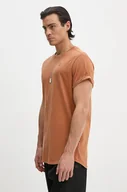 Koszulki męskie - G-Star Raw t-shirt bawełniany x Sofi Tukker męski kolor brązowy gładki - miniaturka - grafika 1