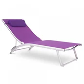 Leżaki ogrodowe - Leżak basenowy Venezia : Kolor - platyna/fiolet kod: BK-000899 - miniaturka - grafika 1