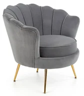 Fotele - Szary nowoczesny wygodny fotel muszelka D5-N47 - miniaturka - grafika 1