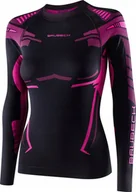 Bielizna sportowa damska - Brubeck LS15690 Bluza damska DRY czarny/fuksjowy M - miniaturka - grafika 1