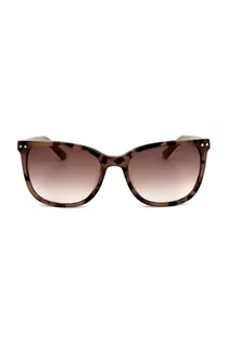 Okulary przeciwsłoneczne - Calvin Klein okulary przeciwsłoneczne damskie kolor brązowy - grafika 1