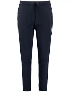 Spodnie sportowe damskie - SAMOON Joggersy z kieszeniami na zamek Niebieski 42/M - grafika 1
