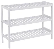 Szafki na buty - Biała bambusowa szafka na buty z 3 półkami R1-K45 - miniaturka - grafika 1