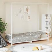 Łóżeczka i kojce - vidaXL Rama łóżka dla dzieci, biała, 80x200 cm, drewno sosnowe - miniaturka - grafika 1