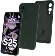 Etui i futerały do telefonów - Bizon Silikonowe etui Soft Case do Galaxy S25 Edge, ciemnozielone - miniaturka - grafika 1