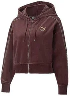 Bluzy damskie - Bluza damska Puma Iconic T7 Velour r.XS rozpinana - miniaturka - grafika 1