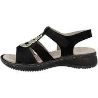 Sandały damskie - ARA Sandały damskie 12-29011, Black 12 29011 01, 38 EU - miniaturka - grafika 1
