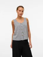 Koszulki i topy damskie - Vero Moda Top w kolorze granatowo-białym - miniaturka - grafika 1