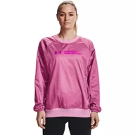 Bluzy sportowe damskie - Bluza damska Under Armour Recover Woven Shine Crew - miniaturka - grafika 1