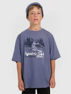 Koszulki dla chłopców - 4F T-shirt loose z nadrukiem chłopięcy - granatowy 158/164 (12-14 lat) - miniaturka - grafika 1