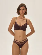 Biustonosze - Biustonosz push-up Ova - ciemny brąz 65G - miniaturka - grafika 1