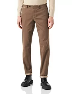 Eurex by Brax Męskie spodnie Joe Cotton Flex, z płaskim przodem, BEIGE, 48 - Spodenki męskie - miniaturka - grafika 1