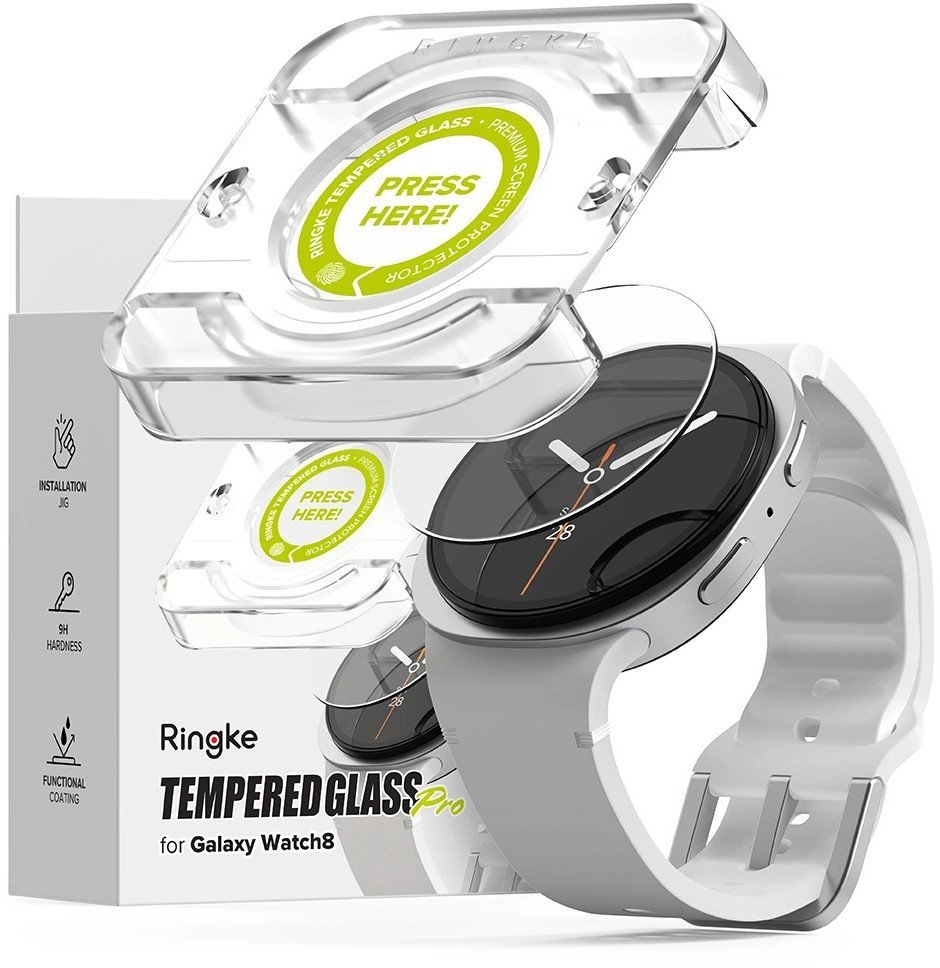 Szkło hartowane Ringke Tempered Glass Pro do Samsung Galaxy Watch 8 44mm Clear [2 PACK]