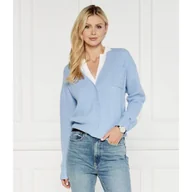 Swetry damskie - Tommy Hilfiger Wełniany kardigan | Regular Fit - miniaturka - grafika 1