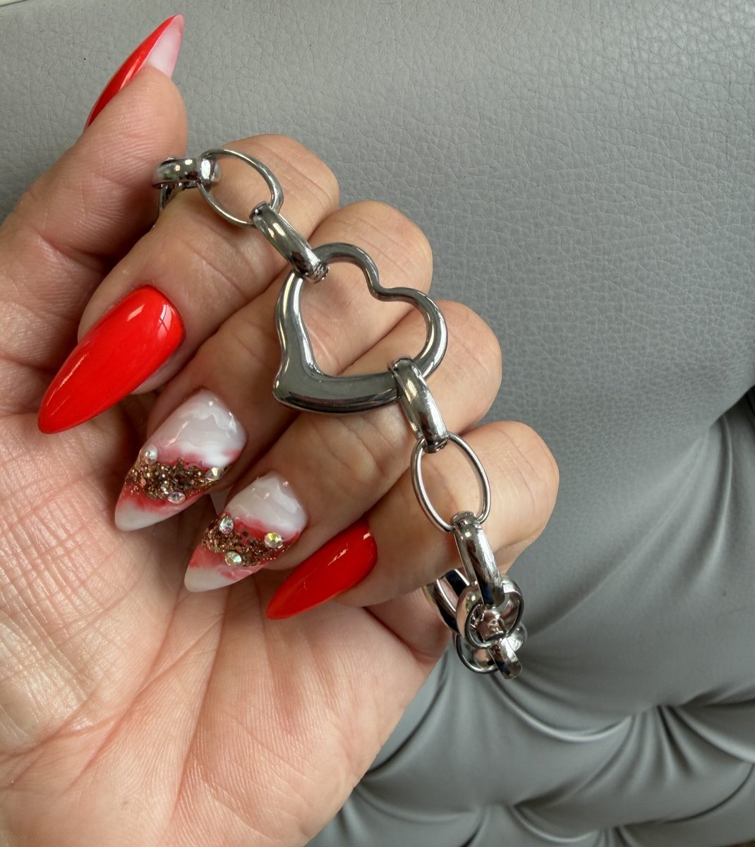 Bransoletka srebrna Silver Heart z zawieszką serce