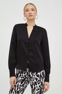 Koszule damskie - Guess koszula damska kolor czarny regular - miniaturka - grafika 1