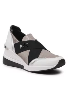 Slip on damskie - MICHAEL Michael Kors Sneakersy Geena Slip On Trainer 43F2GNFP3Y Srebrny - grafika 1