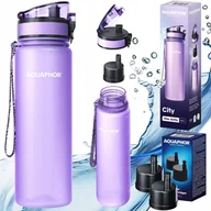 Butelki filtrujące - Zestaw Butelka na wodę + 3 wkład filtrujący AQUAPHOR CITY 0,5l lawendowa - miniaturka - grafika 1