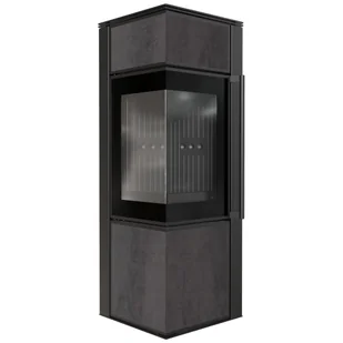 Piec stalowy TORA/S 8 kW fi 150 spiek NATURALI PIETRA DI czarny domykanie - Piece wolnostojące - miniaturka - grafika 1