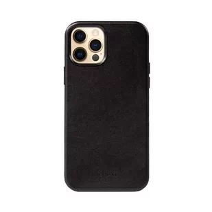 Crong Essential Cover - Etui ze skóry ekologicznej iPhone 12 Pro Max (czarny) - Etui i futerały do telefonów - miniaturka - grafika 3