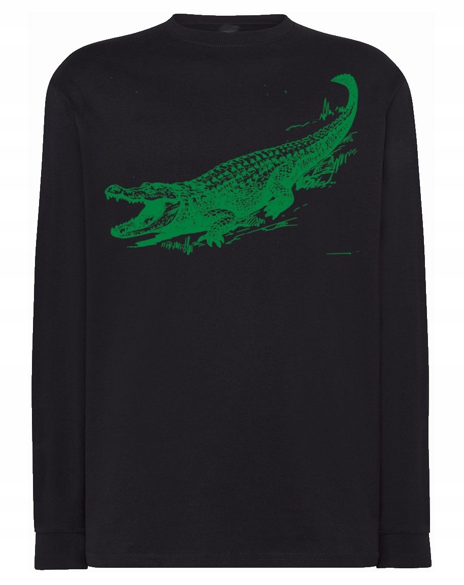 Longsleeve męski nadruk ZWIERZĘ ALIGATOR r.XS