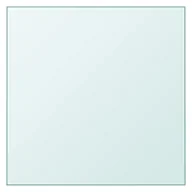 Blaty meblowe i parapety okienne - Blat stolika, przezroczysty, 40x40 cm, szkło hartowane - miniaturka - grafika 1