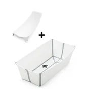 Wanienki dla dzieci - Stokke Flexi składana wanienka dzieięca Bath X-large Bungle - white - miniaturka - grafika 1