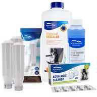 Akcesoria i części do ekspresów do kawy - Zestaw Krups - Filtr AL-TES46 3szt, Uniwersalny Odkamieniacz Aqualogis 1L, Płyn Czyszczący System Mleczny Aqualogis Latteo 250ml, Cleaneo - miniaturka - grafika 1